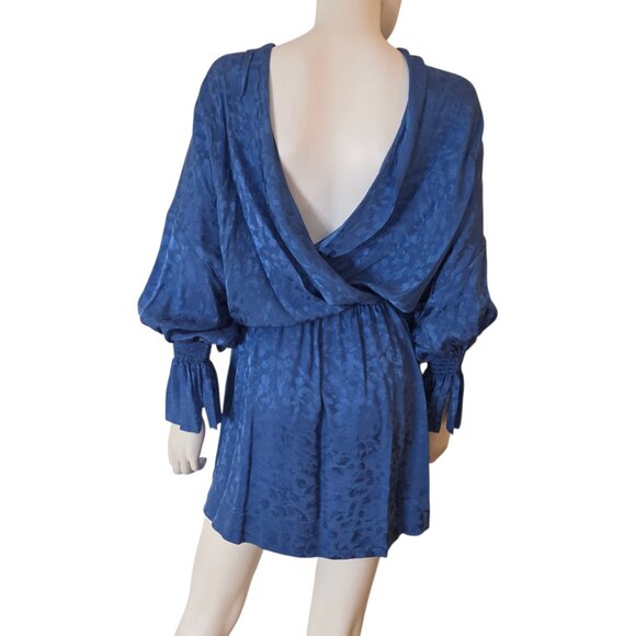 Zadig & Voltaire Mini Blue Long Sleeve Dress - Picture 12 of 15